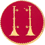 2 vertical horns with hard enamel captain insignia