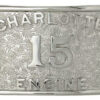 custom buckle with applied number