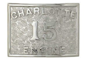 custom buckle with applied number