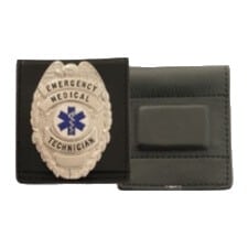 leather badge holder magnetic