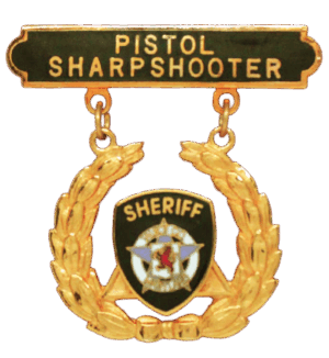SA-Pistol Sharpshooter<br />Raised Lettering with Enamel