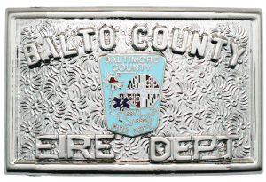 Baltimore County Fire Buckle <BR /> Silver - B-4005-FD TO FIT 1-1/2" BELT