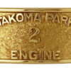 custom buckle with applied number