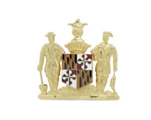 MD crest with colored seal and no frame