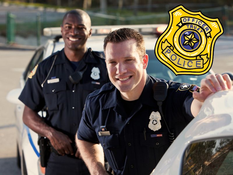 happy police officers