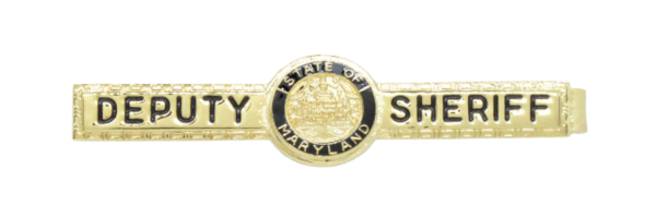TIE BAR, 2-3/8" W/ ENAMEL SEAL <BR /> DEPUTY / (SEAL) / SHERIFF