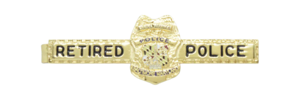 TIE BAR, 2-3/8" W/ ENAMEL SEAL <BR /> RETIRED / (SEAL) / POLICE