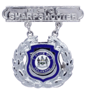 PISTOL SHARPSHOOTER <br /> Raised Lettering No Enamel
