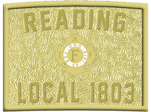 BUCKLE, GOLD, 4005, HOOK - READING / (IAFF) / LOCAL 1803