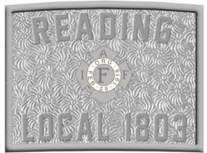 BUCKLE, SILVER, 4005, HOOK - READING / (IAFF) / LOCAL 1803