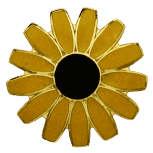 COLLAR DEVICE - S528<BR />Black Eyed Susan<BR />(Sold per pair)