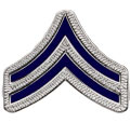 COLLAR DEVICE - Corporal Chevron - Blue Enamel<BR />(Sold per pair)