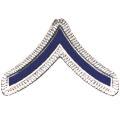 COLLAR DEVICE - Private Chevron - Blue Enamel<BR />(Sold per pair)