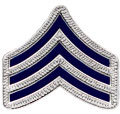 COLLAR DEVICE - Sergeant Chevron - Blue Enamel<BR />(Sold per pair)
