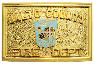 Baltimore County Fire Buckle <BR /> Gold - B-4005-FD TO FIT 1-1/2" BELT
