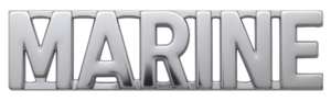 Collar Letter, 3/8" - MARINE <br /> (Sold per piece, NOT per pair)