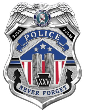 Anne Arundel County Police <BR/> 9/11 - 25th Anniversary Rhodium Badge