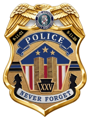 Anne Arundel County Police <BR/> 9/11 - 25th Anniversary Two-Tone Badge