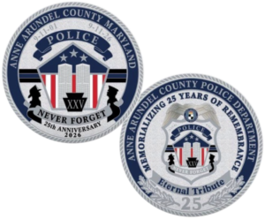 Anne Arundel County Police <BR/> 9/11 25th Anniversary Coin Rhodium
