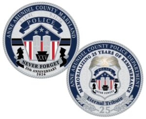 Anne Arundel County Police <BR/> 9/11 25th Anniversary Coin Rhodium