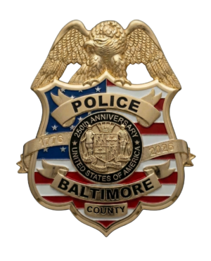 Baltimore County Police – America’s 250th Anniversary Badge with Eagle – Gold