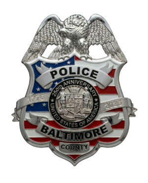 Baltimore County Police – America’s 250th Anniversary Badge with Eagle – Silver