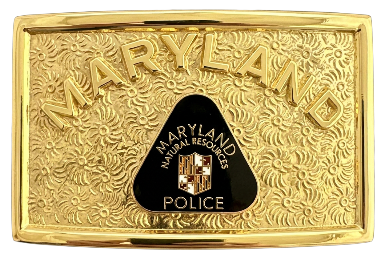 Maryland Natural Resources Police Buckle <BR /> Gold - B-4005 (S268) TO FIT 1-1/2" BELT